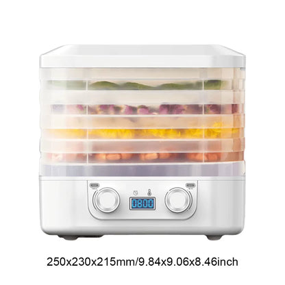 5-Layer Smart Electric Food Dryer Fruit Vegetable Dehydrator Machine for Dry Beef Jerky Meat Fish Snack Food Desiccator EU/US