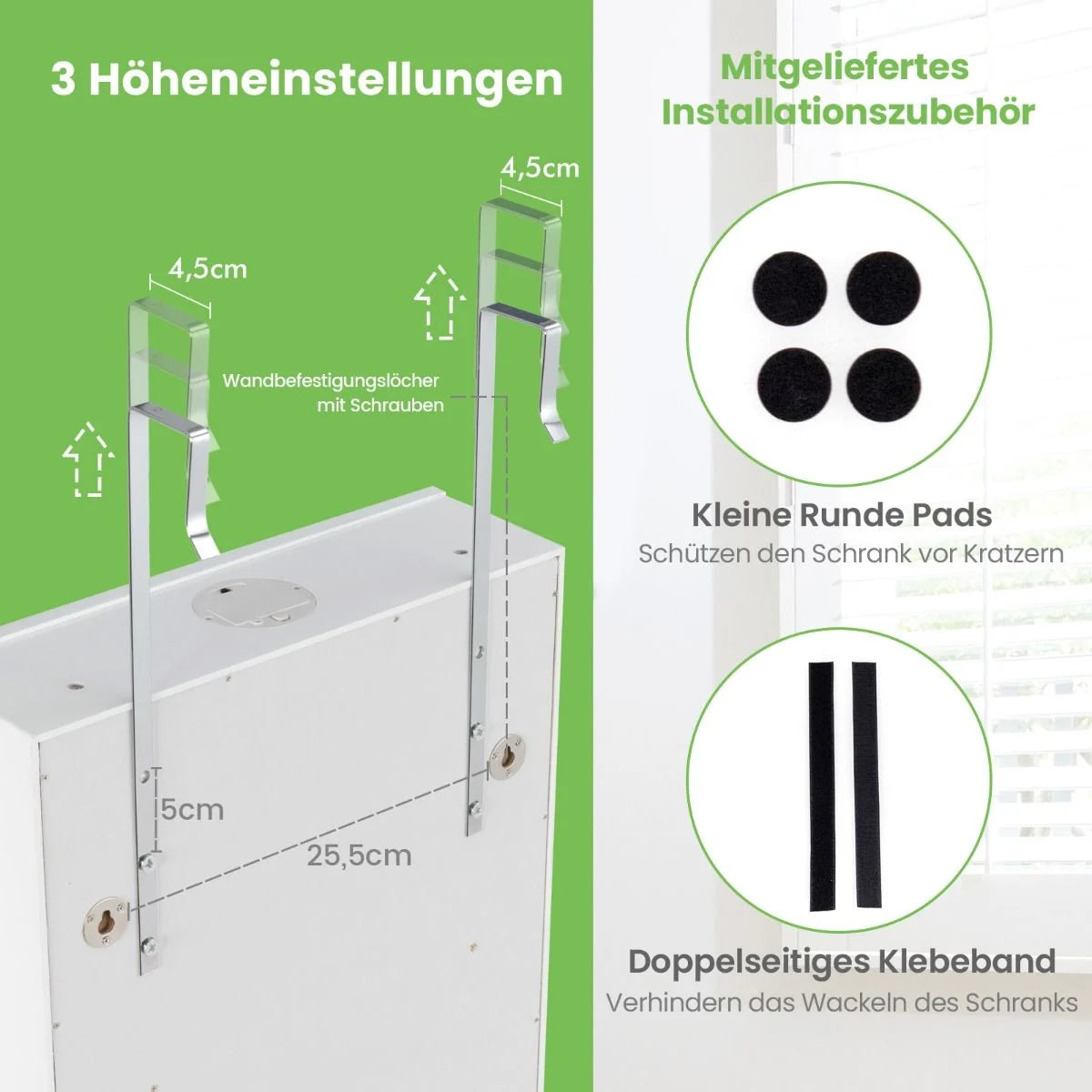 Schmuckschrank Hängend Sipegelschrank Mit Led-Beleuchtung 36,5 X 11,5 X 120 Cm Weiß