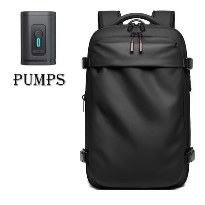 Men Travel Backpack Vacuum Compression Laptop Backpack 17 Inch Extended Large Capacity School Backpack Hiking Business Backpack